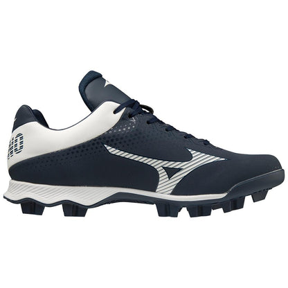 Mizuno Wave Lightrevo Tpu Men's Molded Low Baseball Cleat Navy White