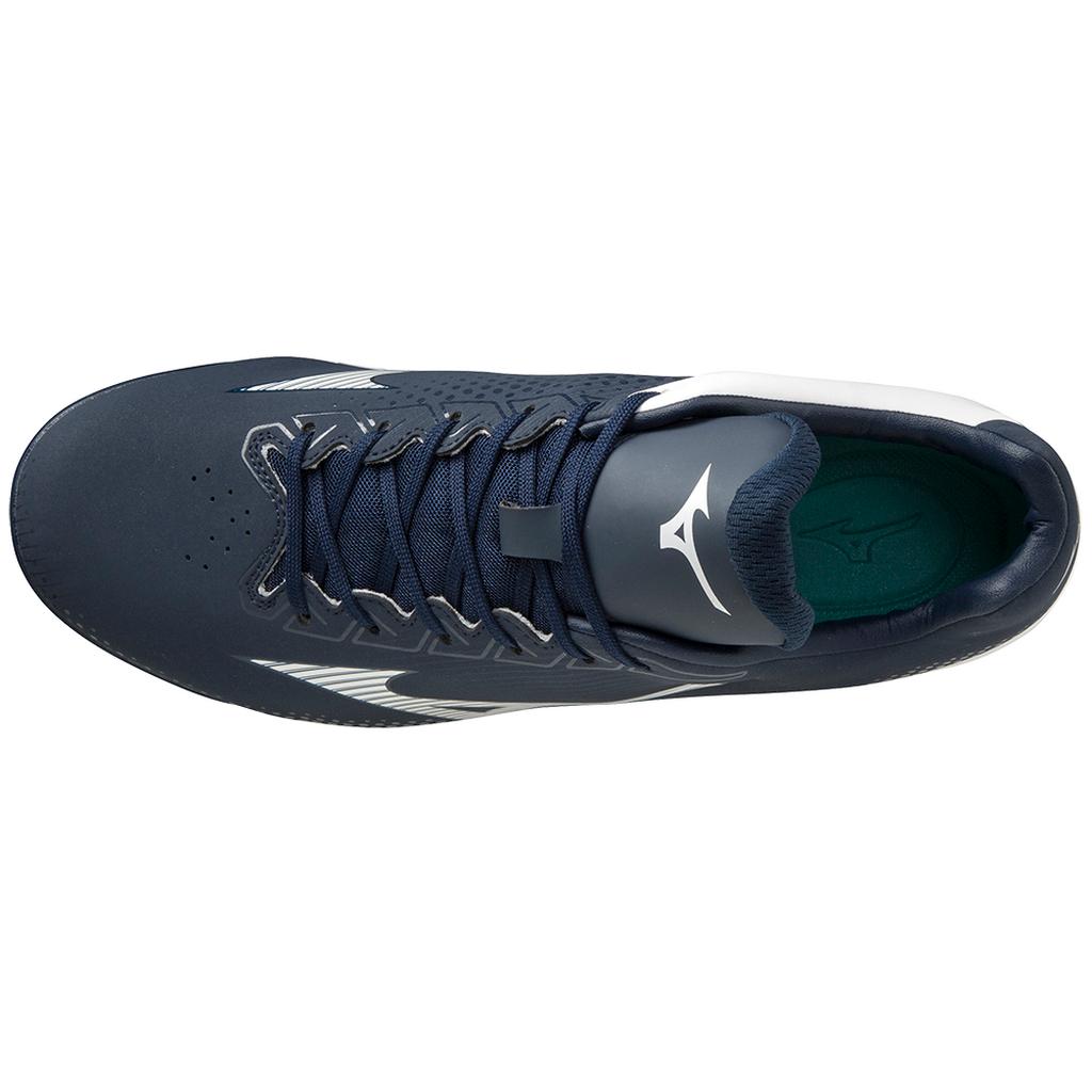 Mizuno Wave Lightrevo Tpu Men's Molded Low Baseball Cleat Navy White