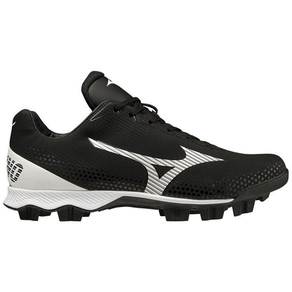 Mizuno Wave Lightrevo Tpu Men's Molded Low Baseball Cleat Black White