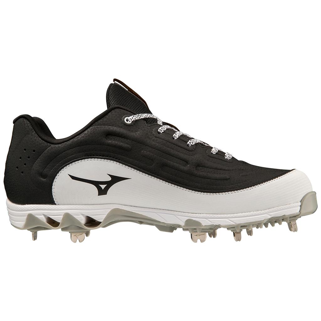 Mizuno 9 Spike Ambition 3 Low Men's Metal Baseball Cleat Black White