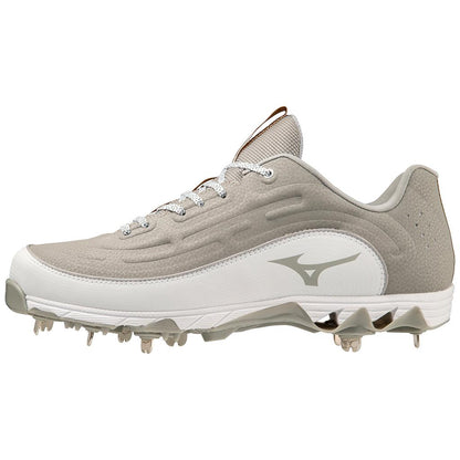 Mizuno 9 Spike Ambition 3 Low Men's Metal Baseball Cleat Grey White