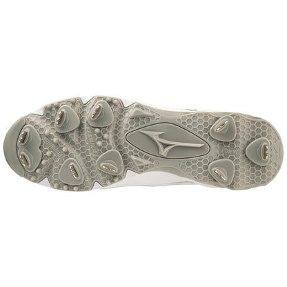 Mizuno 9 Spike Ambition 3 Low Men's Metal Baseball Cleat Grey White