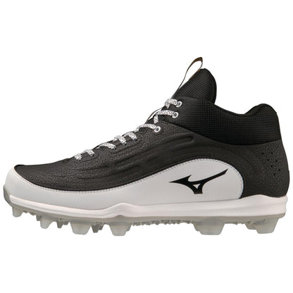 Mizuno Ambition 3 Mid Tpu Men's Molded Baseball Cleat Black White