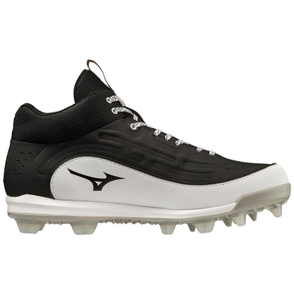 Mizuno Ambition 3 Mid Tpu Men's Molded Baseball Cleat Black White
