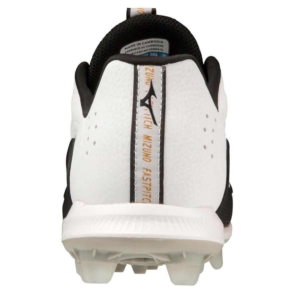 Mizuno 9 Spike Advanced Finch Elite 6 Low Women's Tpu Molded Fastpitch Softball Cleat White Black