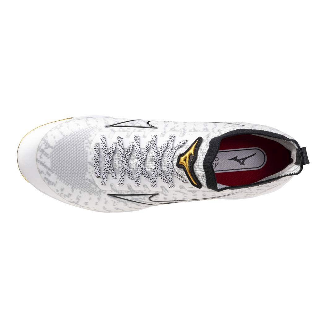 Mizuno Men's Pro Tpu Baseball Cleat White Gold