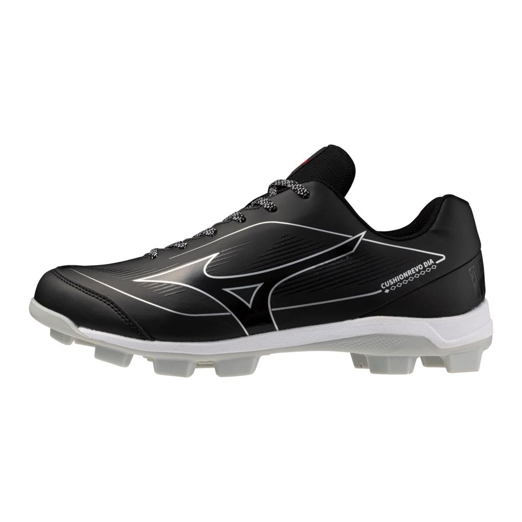 Mizuno Men's Cushionrevo Diamond Tpu Baseball Cleat Black White