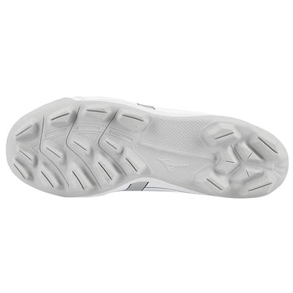 Mizuno Youth Cushionrevo Diamond Jr Low Baseball Cleat White Black