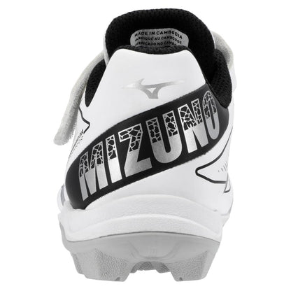 Mizuno Youth Cushionrevo Diamond Baseball Cleat White Black