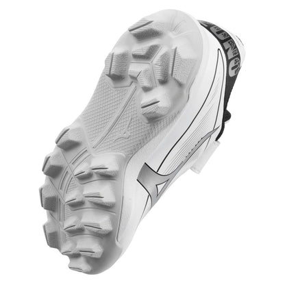Mizuno Youth Cushionrevo Diamond Baseball Cleat White Black