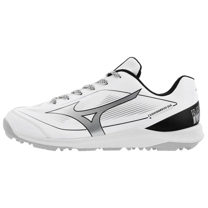 Mizuno Unisex Cushionrevo Diamond Turf Shoe White Black