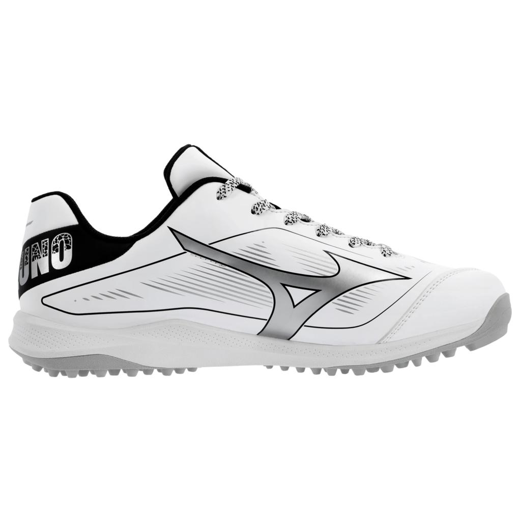 Mizuno Unisex Cushionrevo Diamond Turf Shoe White Black