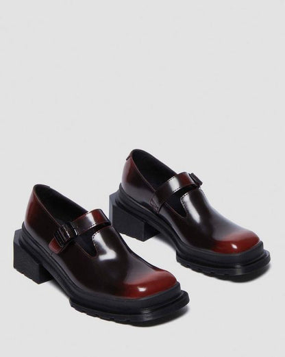 Dr Martens Maybole Mj - Black+Cherry Red