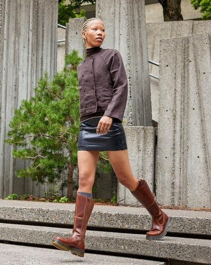 Dr Martens Amaayah Knee High Leather Boots - Butterscotch