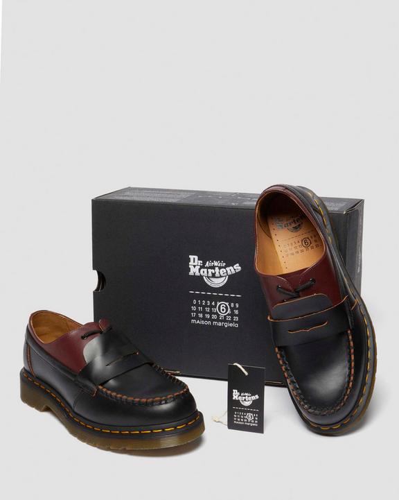 Dr. Martens 1461 / Penton Mm6 Leather Loafers Black+Oxblood - Mens