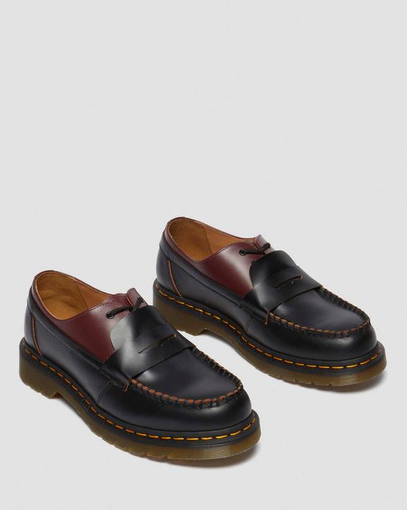 Dr. Martens 1461 / Penton Mm6 Leather Loafers Black+Oxblood - Womens