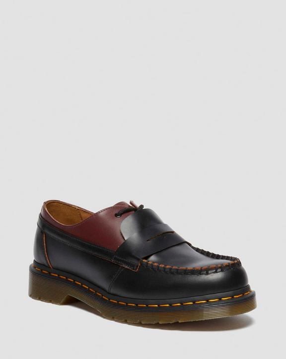 Dr. Martens 1461 / Penton Mm6 Leather Loafers Black+Oxblood - Womens