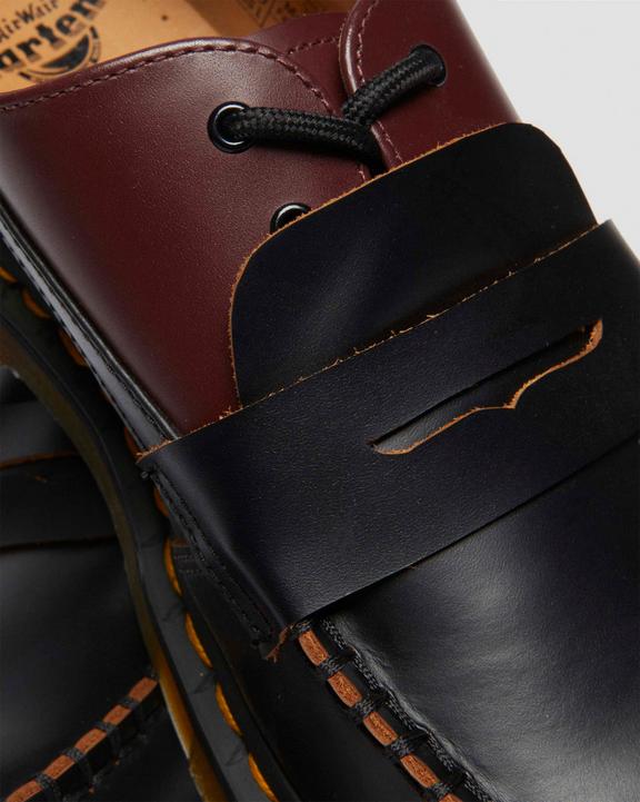 Dr. Martens 1461 / Penton Mm6 Leather Loafers Black+Oxblood - Mens