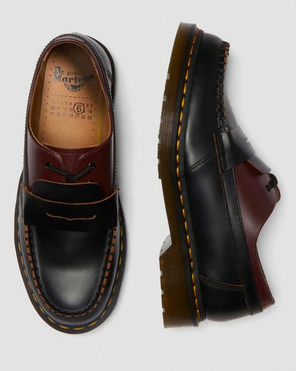 Dr. Martens 1461 / Penton Mm6 Leather Loafers Black+Oxblood - Mens