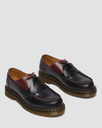 Dr. Martens 1461 / Penton Mm6 Leather Loafers Black+Oxblood - Mens