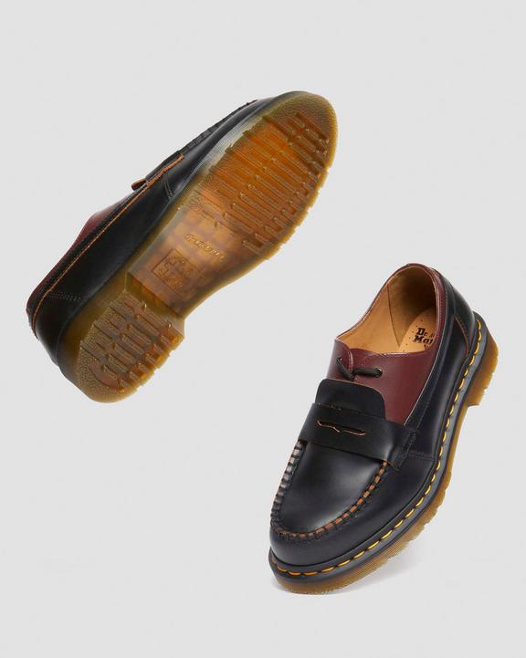 Dr. Martens 1461 / Penton Mm6 Leather Loafers Black+Oxblood - Mens