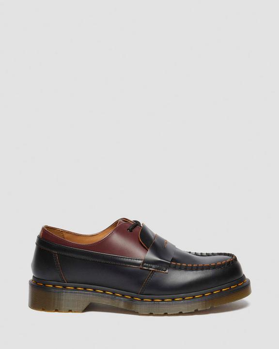 Dr. Martens 1461 / Penton Mm6 Leather Loafers Black+Oxblood - Womens
