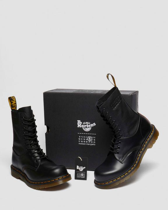 Dr Martens 1490 / 1461 Mm6 Leather Lace Up Boots - Black
