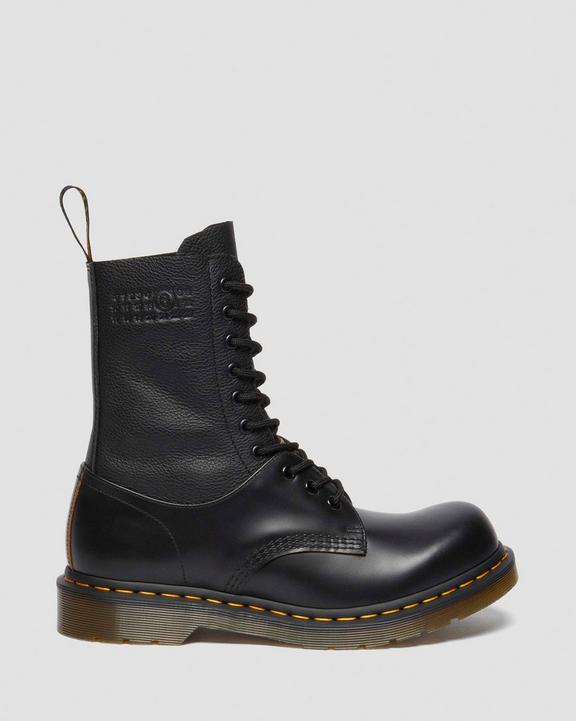 Dr Martens 1490 / 1461 Mm6 Leather Lace Up Boots - Black