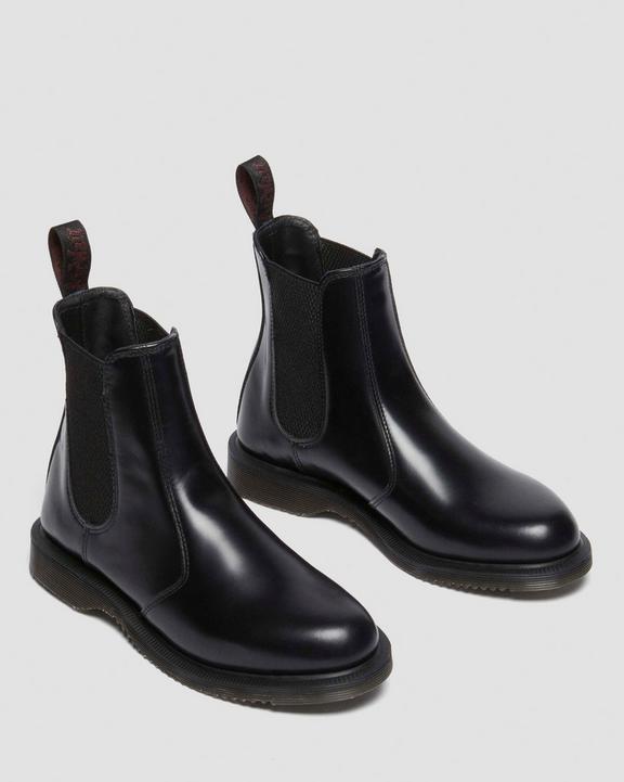 Dr. Martens Flora Smooth Chelsea Boots Black - Womens
