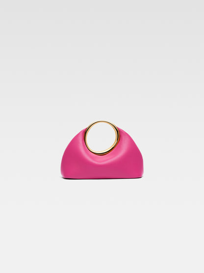 Jacquemus The Small Calino Nappa Leather Handbag Dark Pink