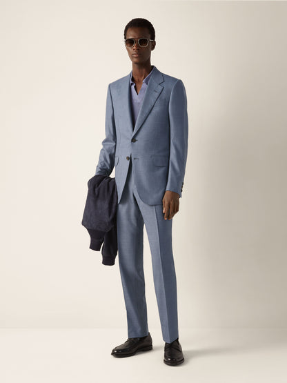 Zegna Light Blue Centoventimila Wool Suit