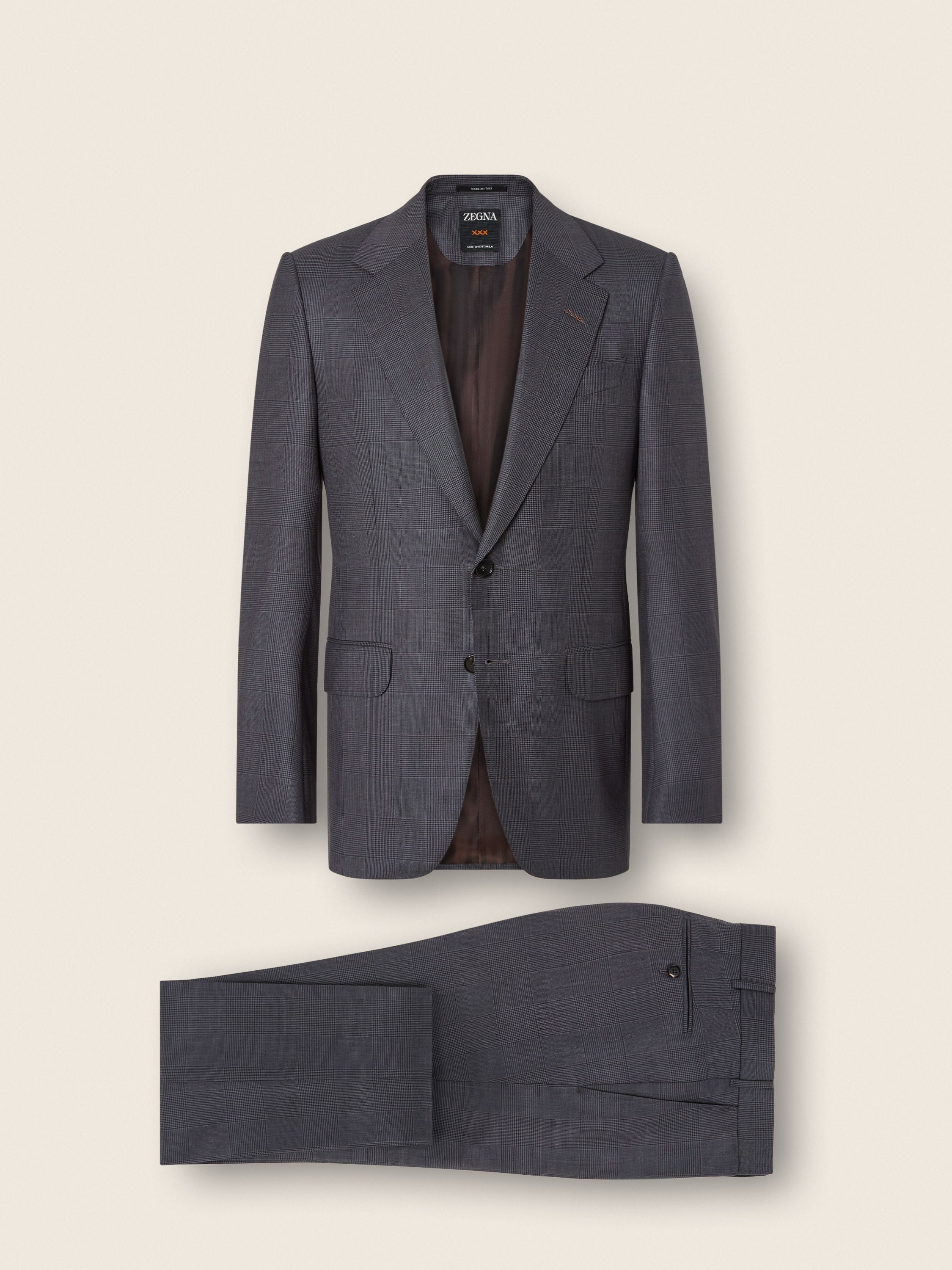 Zegna Dark Grey Centoventimila Wool Suit