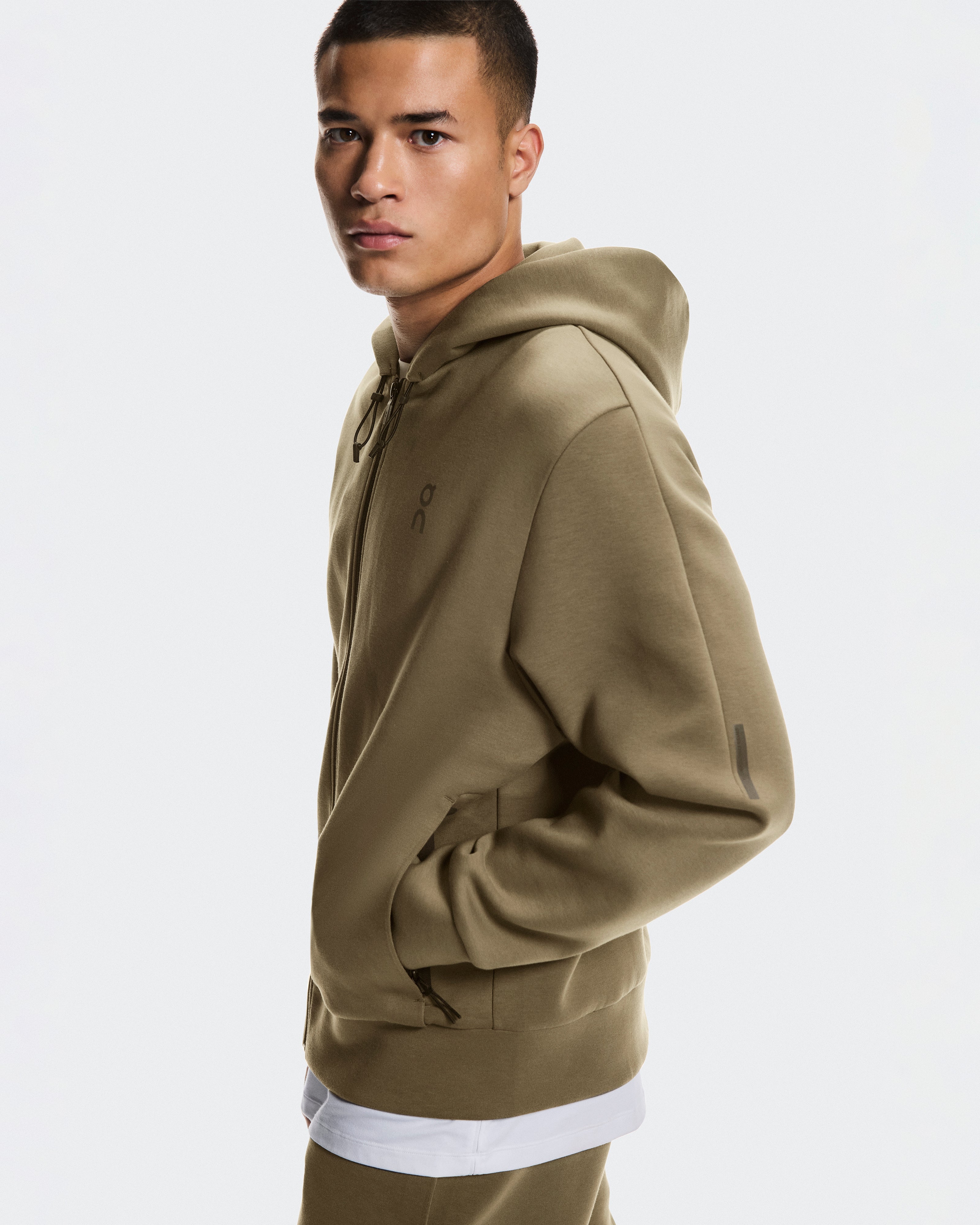 On Focus Tech Zip Hoodie Kalamata