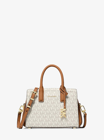 Michael Kors Laila Extra-Small Signature Logo Crossbody Bag VANILLA/ACORN