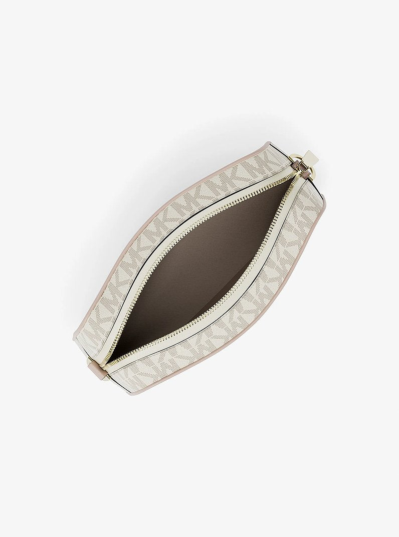 Michael Kors Jet Set Small Signature Logo Camera Crossbody Bag VANILLA/SOFT PINK