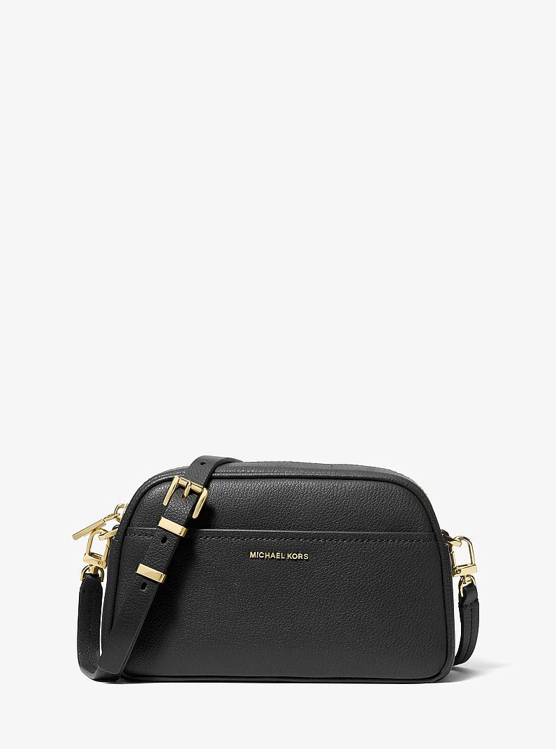 Michael Kors Jet Set Small Leather Camera Crossbody Bag BLACK