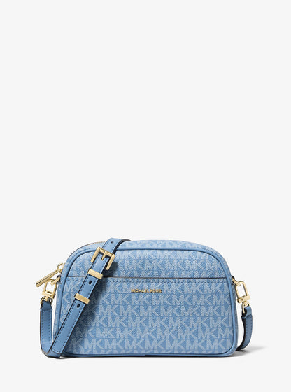Jet Set Small Signature Logo Camera Crossbody Bag French Blue French Blue