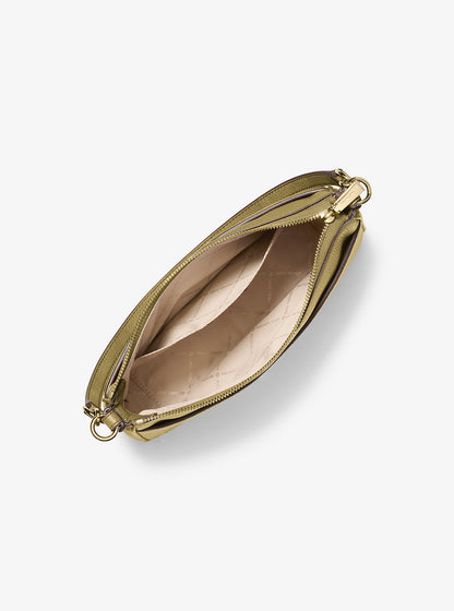 Jet Set Medium Pebbled Leather Convertible Crossbody Bag Pistachio Pistachio