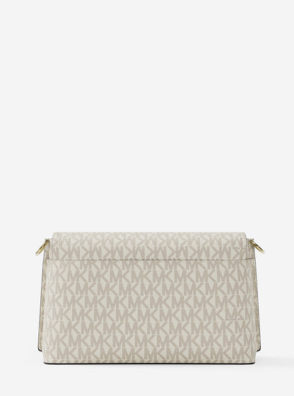 Evelyn Medium Signature Logo Crossbody Bag Vanilla-Acorn Vanilla-Acorn
