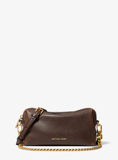 Michael Kors Bryant Small Leather Convertible Crossbody Bag CHOCOLATE