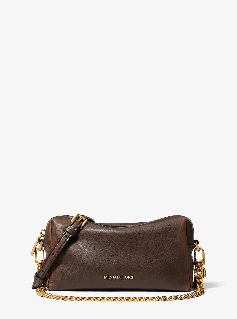 Michael Kors Bryant Small Leather Convertible Crossbody Bag CHOCOLATE