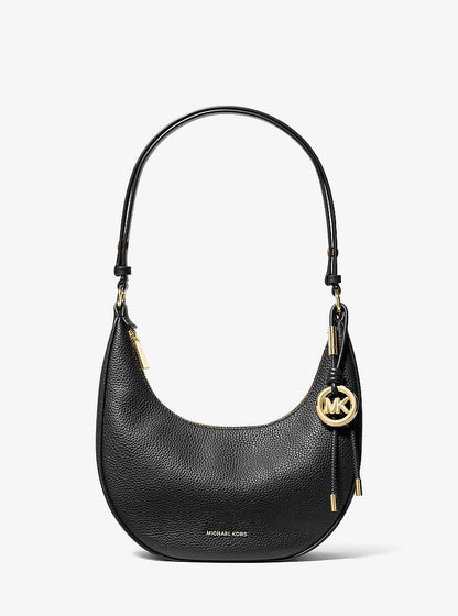 Michael Kors Nolita Small Pebbled Leather Convertible Pochette BLACK