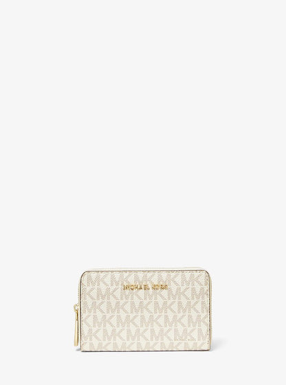 Michael Kors Small Logo and Leather Wallet VANILLA/ACORN