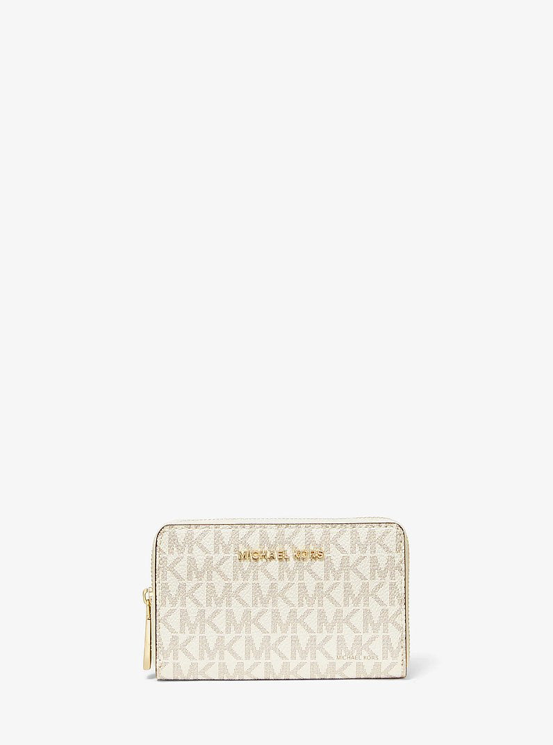 Michael Kors Small Logo and Leather Wallet VANILLA/ACORN