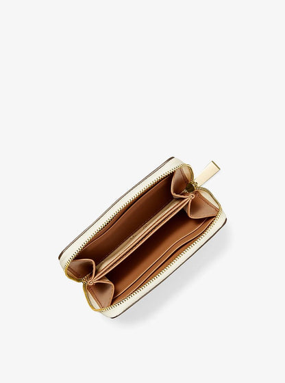 Michael Kors Small Logo and Leather Wallet VANILLA/ACORN