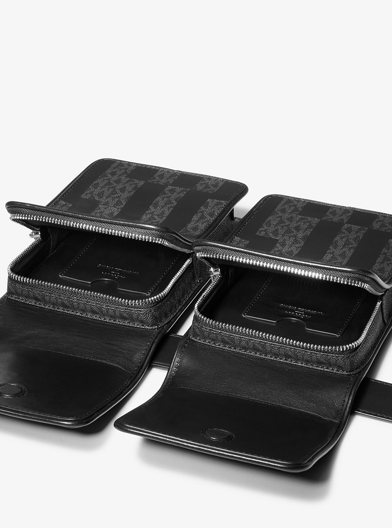 ASHYA X MICHAEL KORS Saga Signature And Leather Multi Bag Black Combo Black Combo