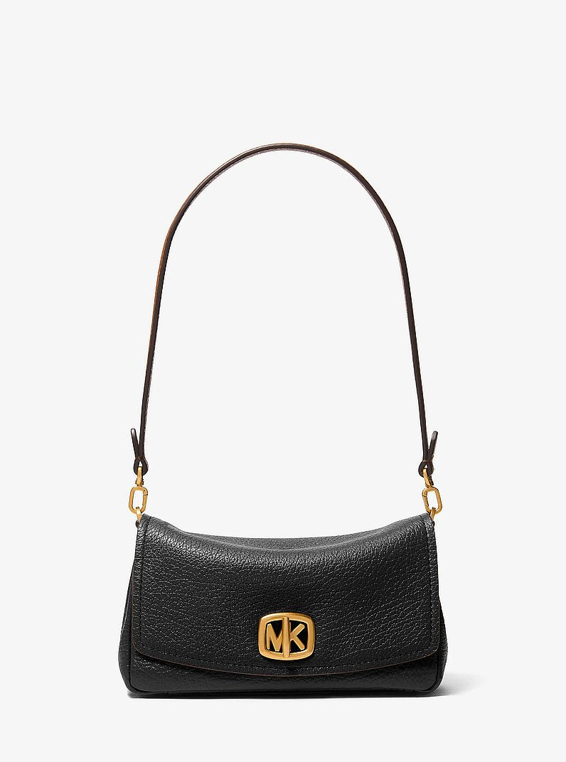 Michael Kors Bryant Small Textured Leather Pochette BLACK
