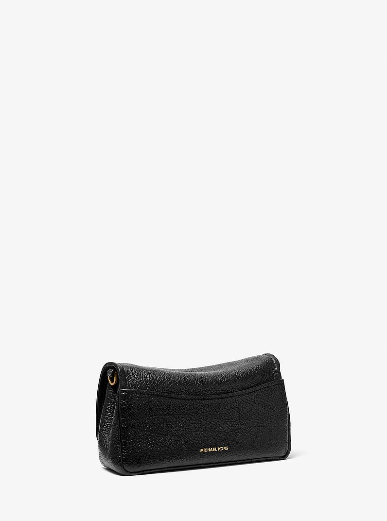 Michael Kors Bryant Small Textured Leather Pochette BLACK