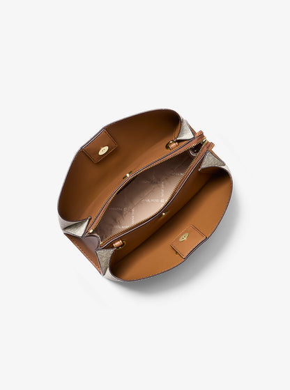 Ruthie Small Signature Logo Crossbody Bag Vanilla-Acorn Vanilla-Acorn
