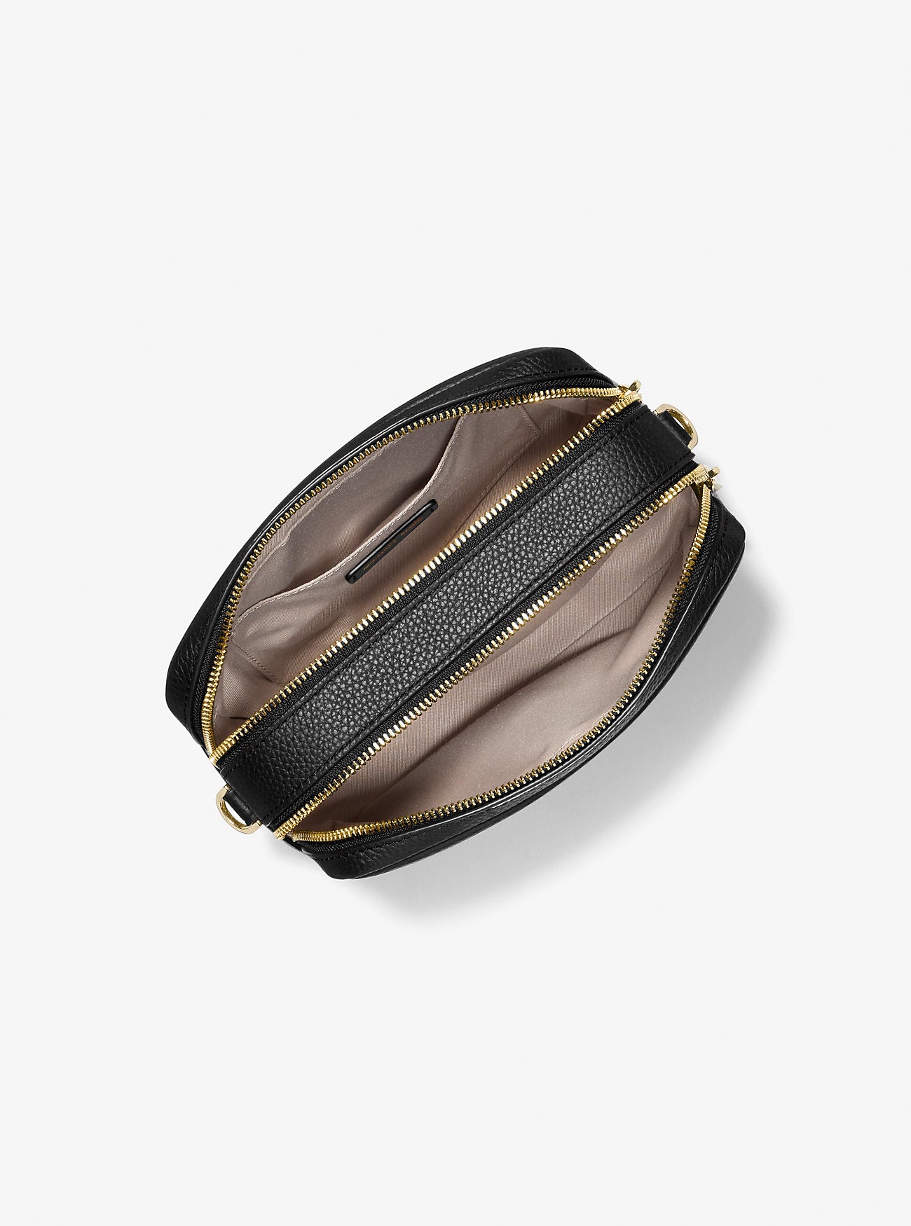 Bryant Medium Pebbled Leather Camera Crossbody Bag Black Black